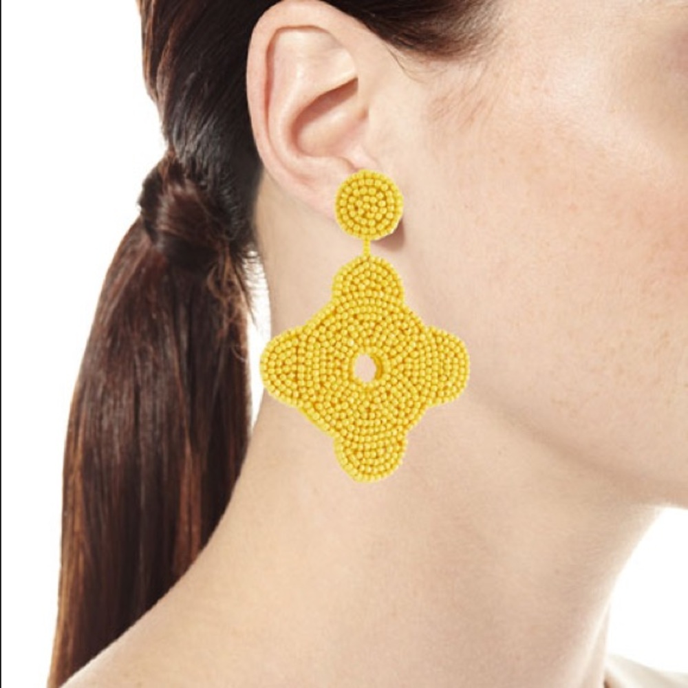 Kenneth Jay Lane | Beaded Geometric Drop Earrings